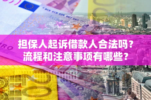 北京担保人起诉借款人合法吗？流程和注意事项有哪些？