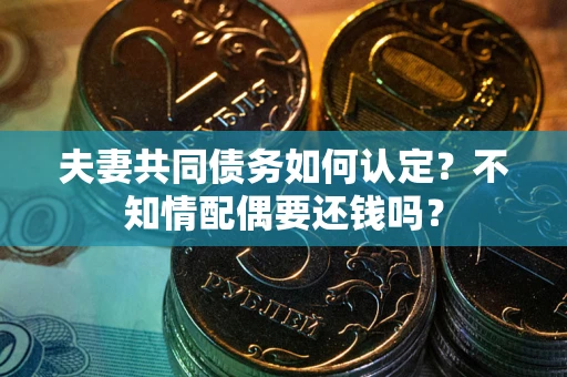 北京夫妻共同债务如何认定？不知情配偶要还钱吗？