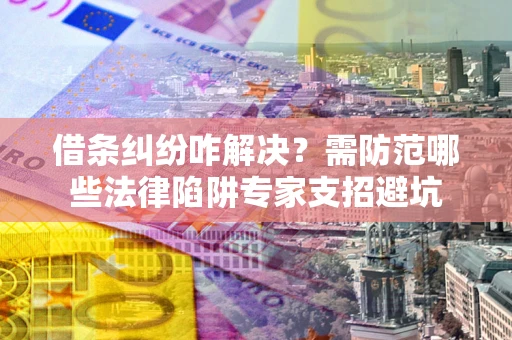 北京借条纠纷咋解决？需防范哪些法律陷阱专家支招避坑