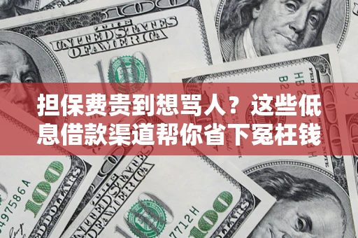 北京担保费贵到想骂人？这些低息借款渠道帮你省下冤枉钱